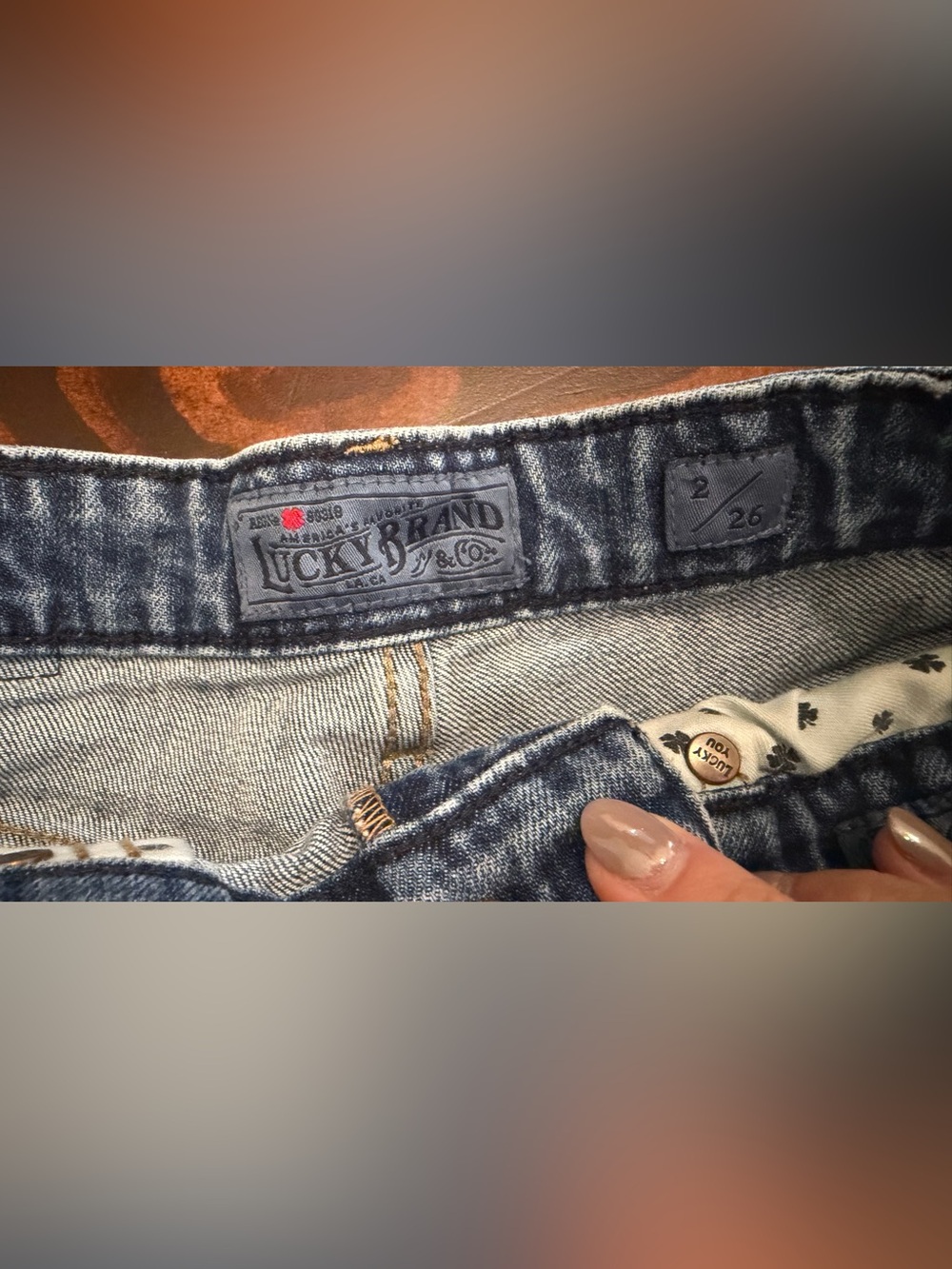 Lucky Brand Blue Washed Denim Shorts - Picture 2 of 4